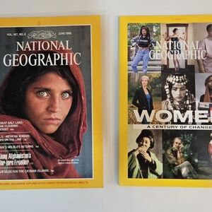 2 National Geographic Magazine June 1985 Afghan & 2019 Women A Century Of Change